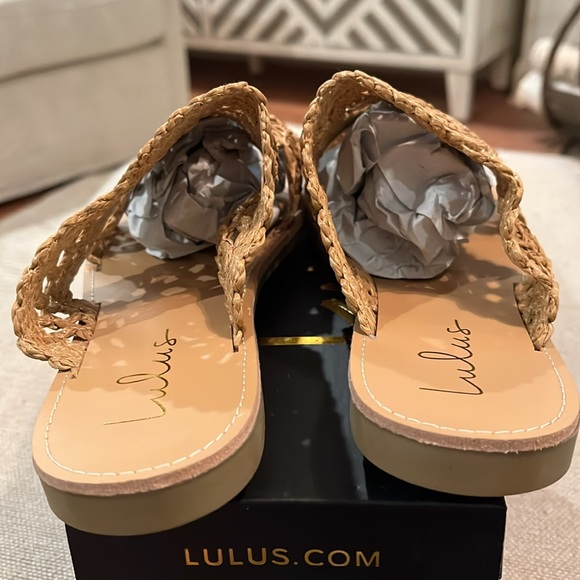 Karissa Tan Straw Woven Slide Sandals/NIB/9 - Picture 10 of 10